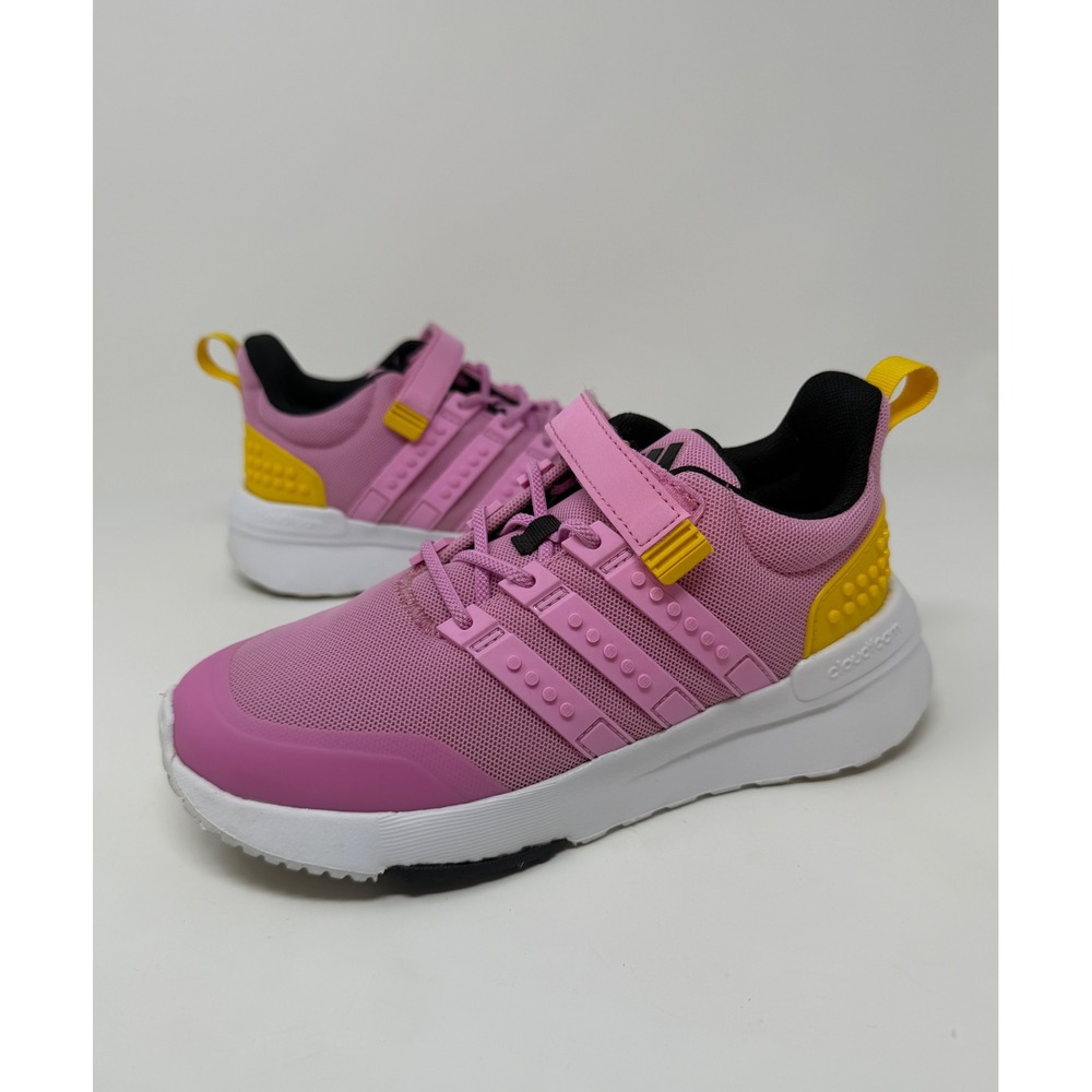 Adidas LEGO Racer TR21 EL K Pink Yellow Kids Running Shoes ID7366 Size 1.5Y